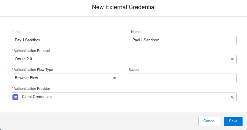 External Credentials
